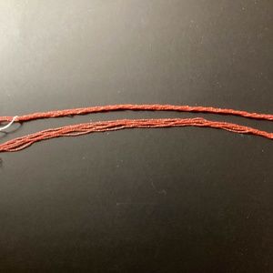 Red and gold beaded necklace
